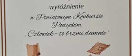 Dyplom dla Oli Wróbel