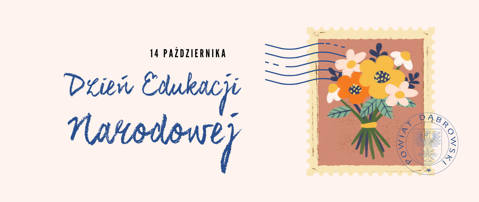Grafika z napisem: 14 października. Dzień Edukacji Narodowej.