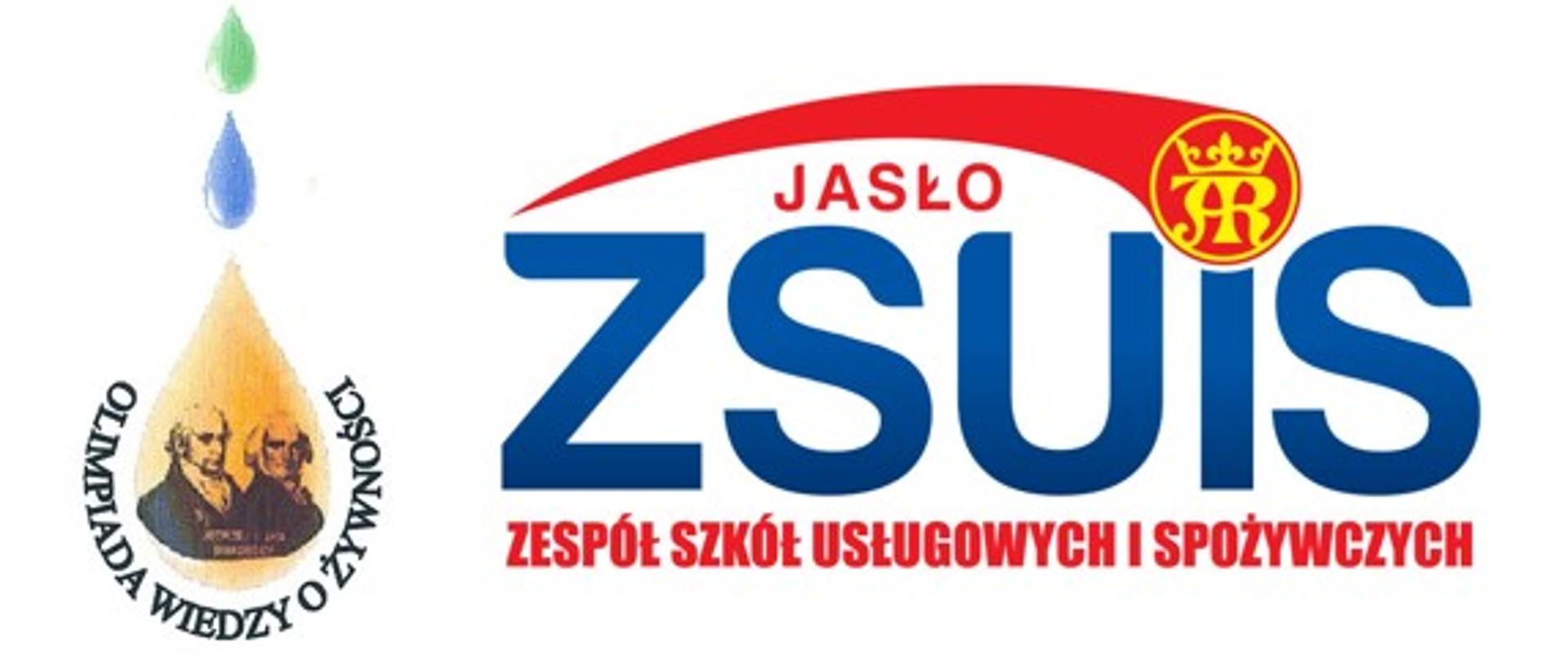 Logo Olimpiady Wiedzy o Żywności i Zespołu Szkół Usługowych i Spożywczych w Jaśle