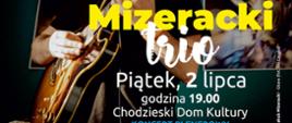 Plakat - koncert Jakub Mizeracki trio 