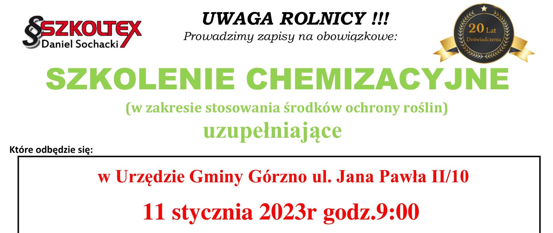 Szkolenie Chemizacyjne
