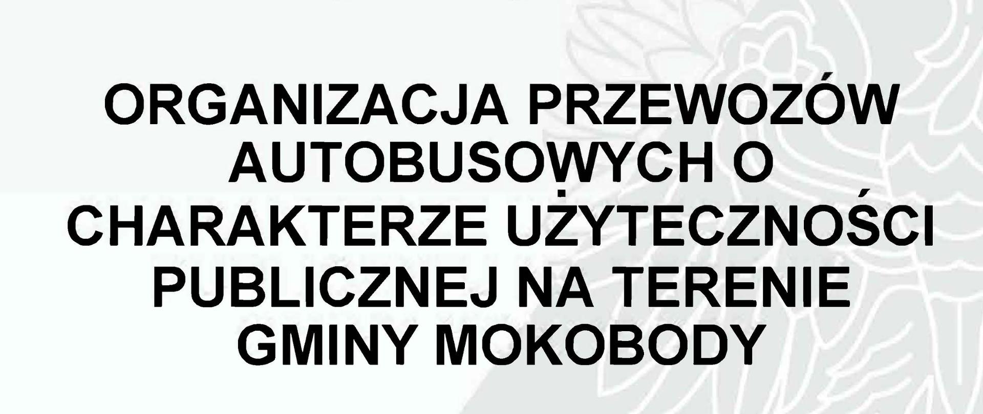 Plakat- dofinansowanie przewozów autobusowych 2024