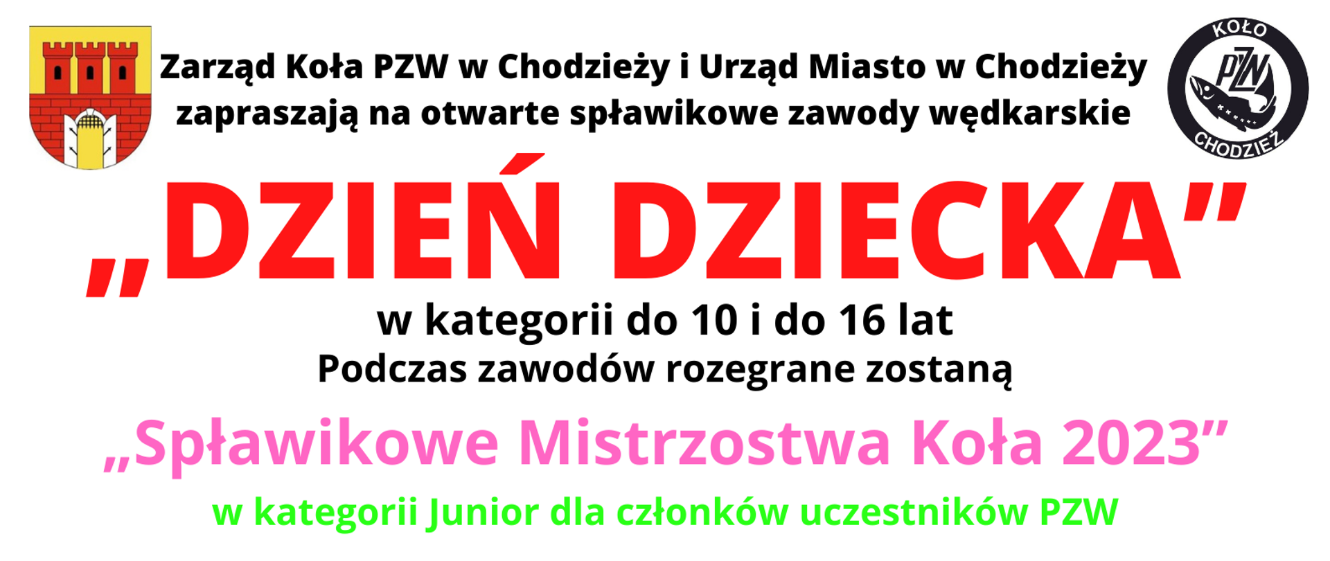 Plakat dzień dziecka - zawody spławikowe