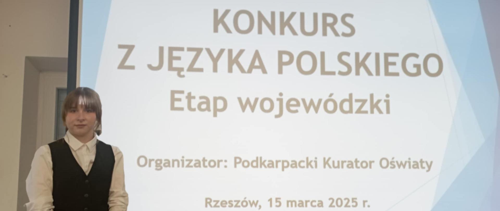 Na zdjęciu uczennica- Kinga Budak