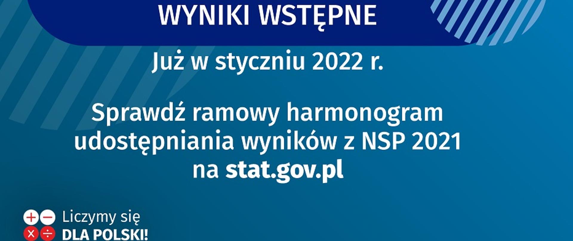 Wyniki wstępne już w styczniu