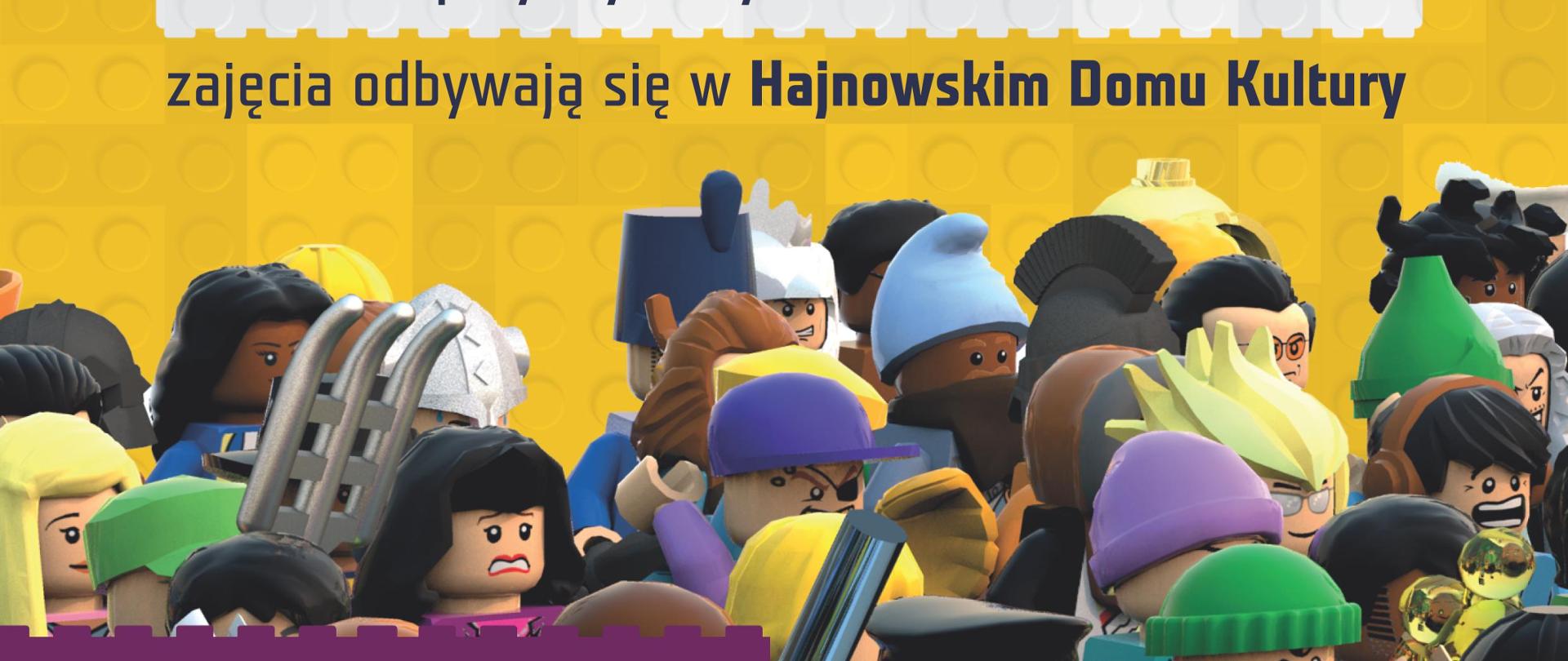 Na plakacie umieszczono postaci lego, u góry informacje organizacyjne o wydarzeniu, zawarte w artykule