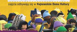 Na plakacie umieszczono postaci lego, u góry informacje organizacyjne o wydarzeniu, zawarte w artykule