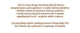 Życzenia na święta Bożego narodzenia