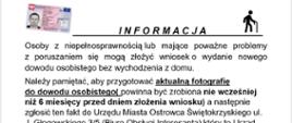 Informacja dot. wydawania dowodów osobistych