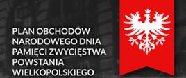 Plakat z planem obchodów Narodowego Dnia Zwycięskiego Powstania Wielkopolskiego 