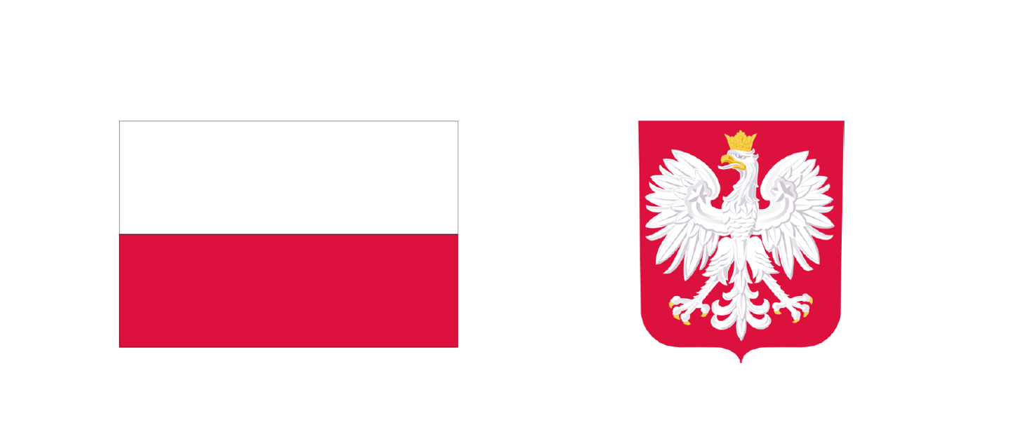 logotypy: flaga i godło Polski