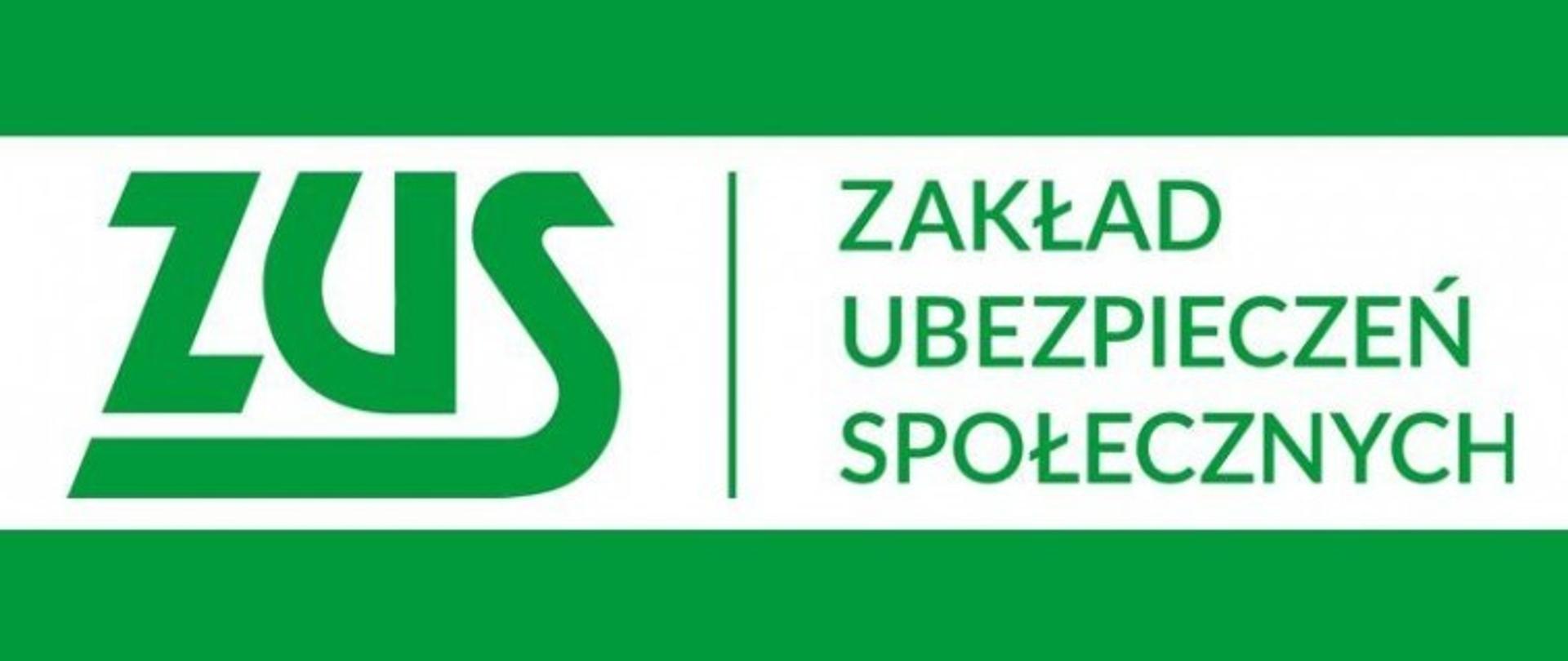 Zdjęcie przedstawia logo Zakładu Ubezpieczeń Społecznych