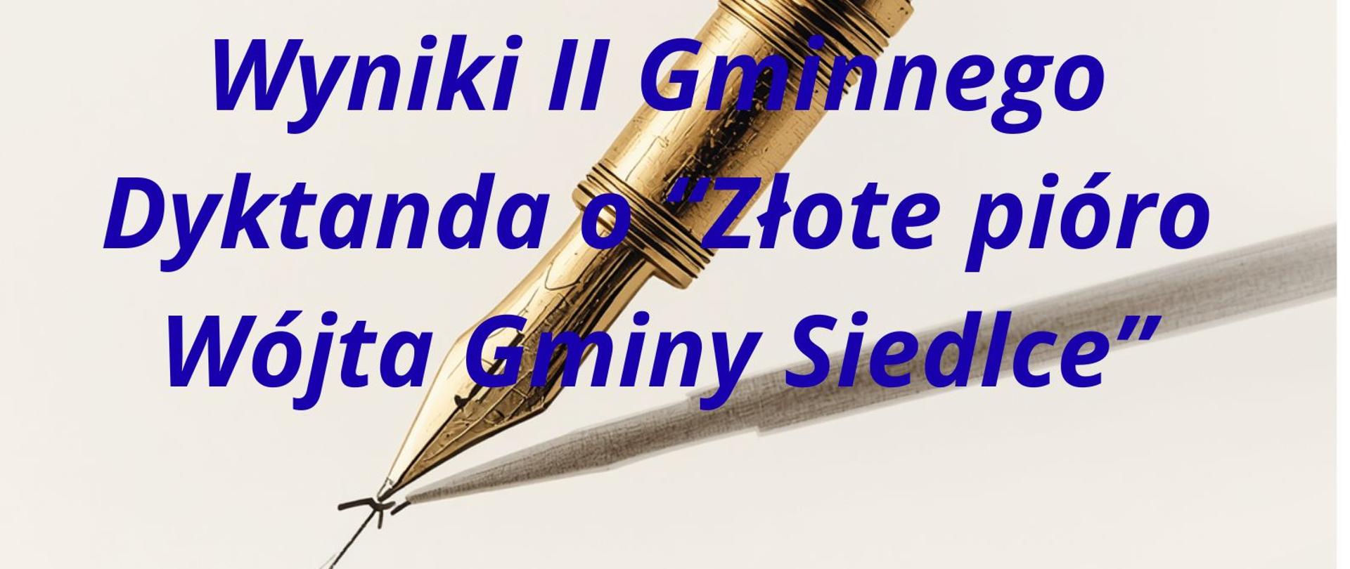Wyniki II Gminnego Dyktanda
