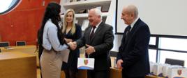 uroczystość wręczania czeków przedsiębiorcom z powiatu polkowickiego