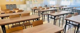 Odnowione przestrzenie szkolne przed rozpoczęciem roku 2025/2026. Sala 1.