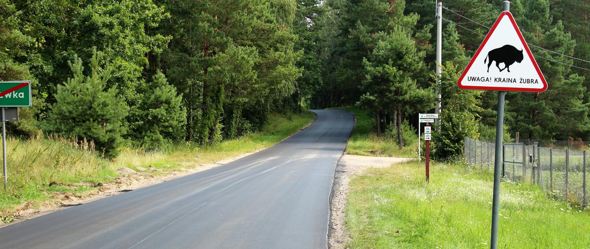 Efekt prac na odcinku drogi - nowa nakładka