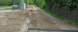 Modernizacja odwodnień liniowych przy drogach gminnych w Rabie Wyżnej. Wykonane zostały przepusty oraz założone nowe korytka.