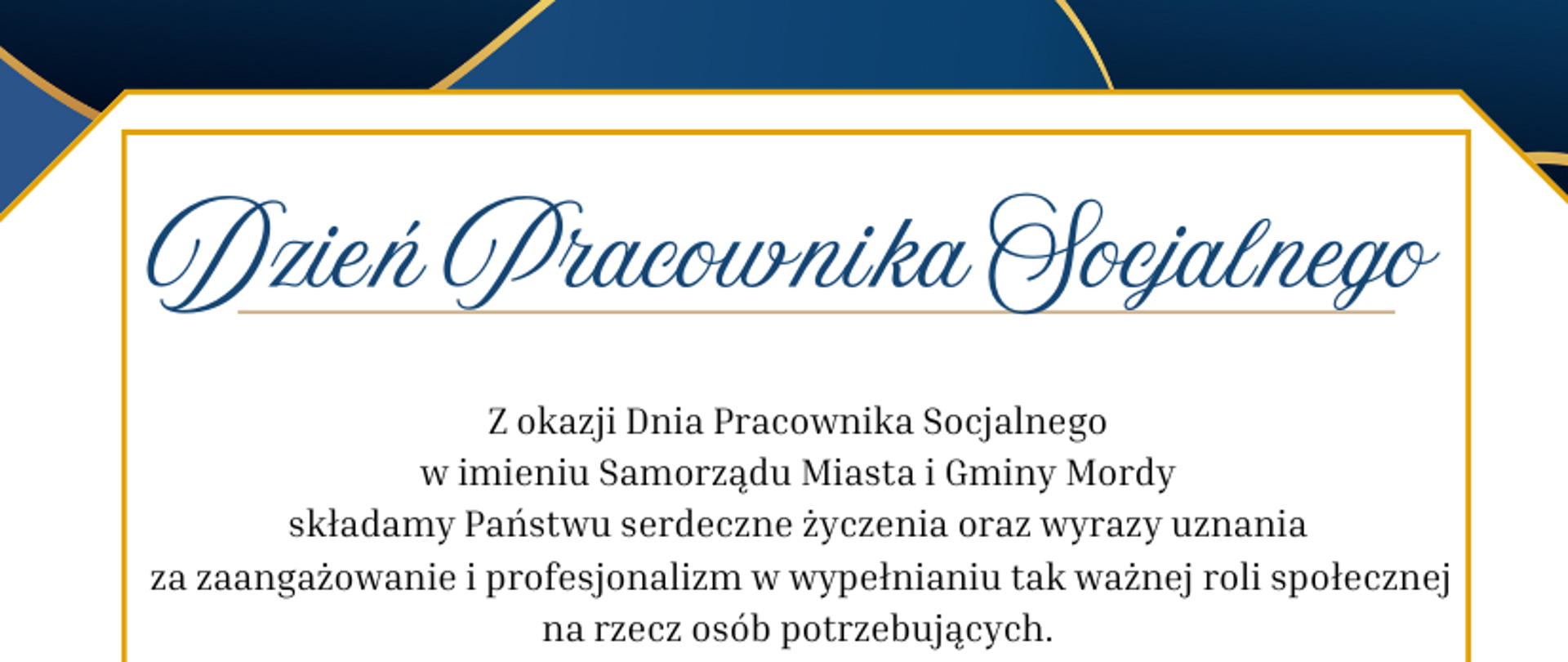 Życzenia z okazji Dnia Pracownika Socjalnego