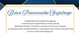 Życzenia z okazji Dnia Pracownika Socjalnego