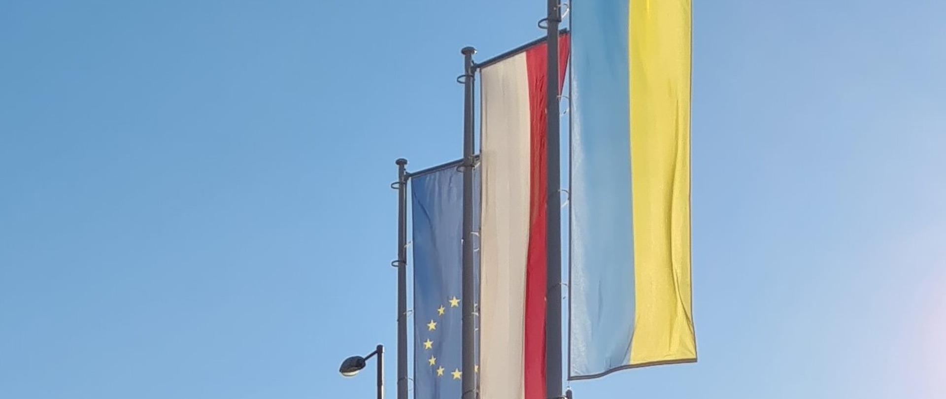Flagi UE, Polska, Ukraina