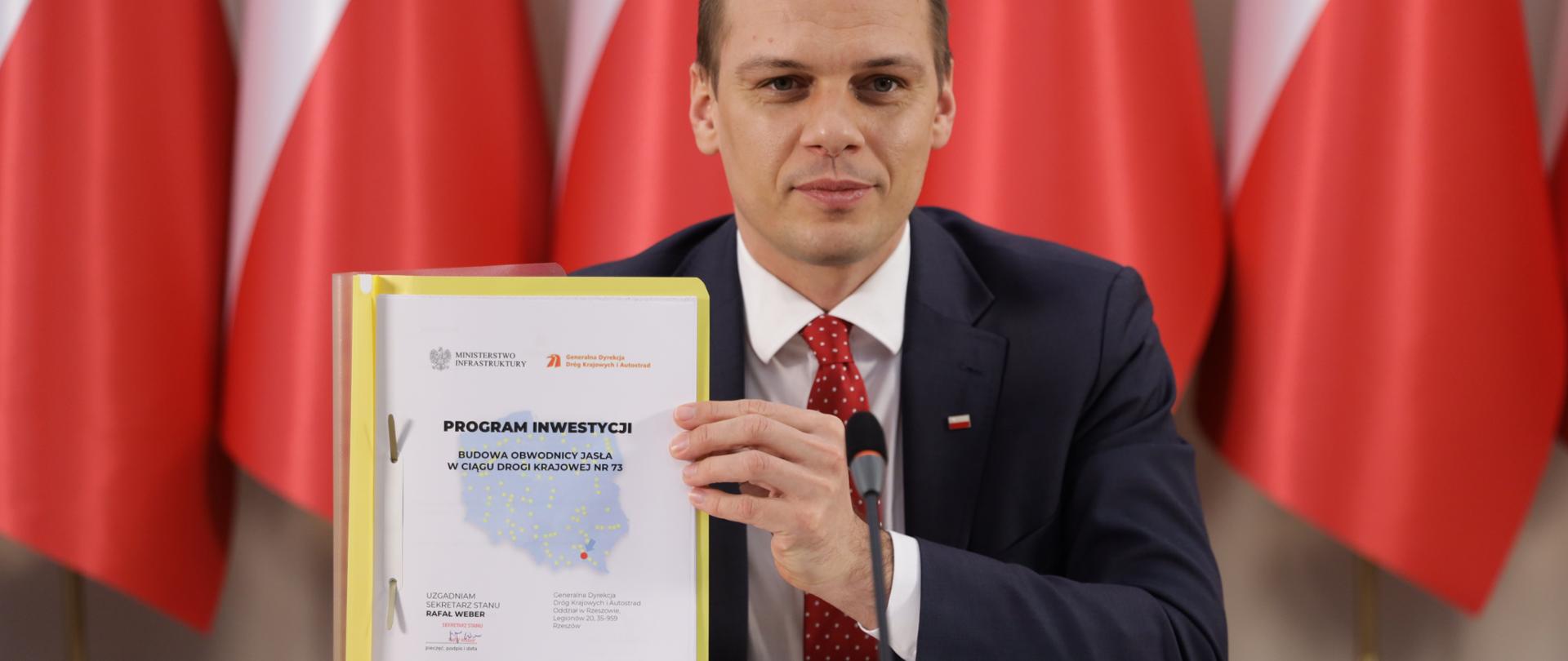 Wiceminister infrastruktury Rafał Weber zatwierdził Program inwestycji dla obwodnicy Jasła
