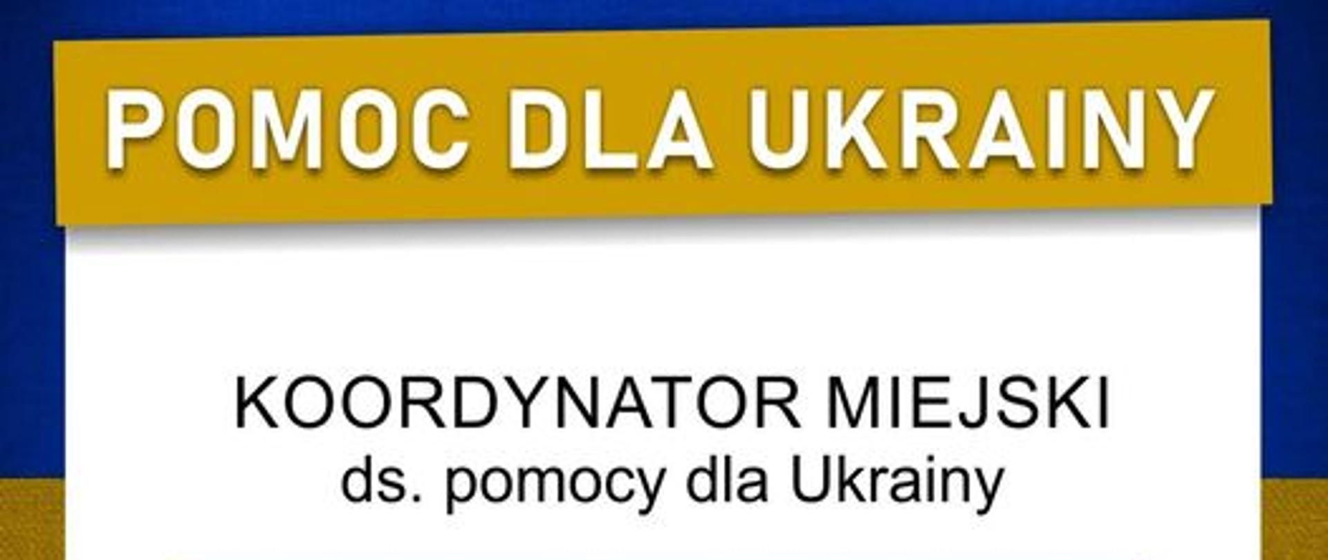 Plakat - pomoc dla Ukrainy 