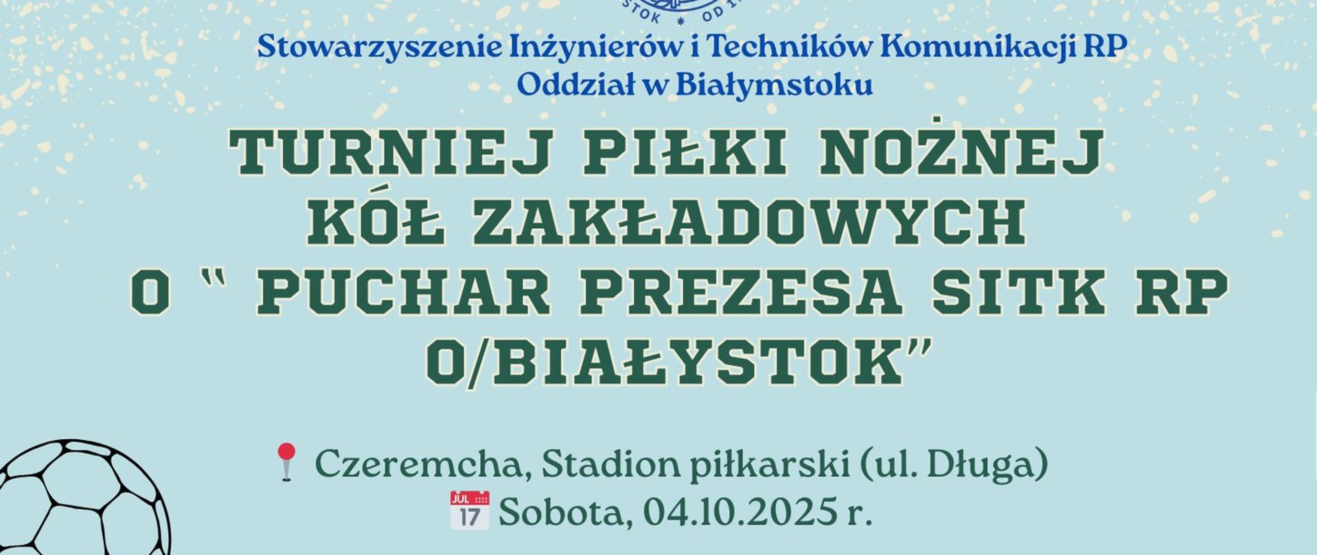 Pod zdjęciem kopiących piłkę na murawie, umieszczono informacje o wydarzeniu, zawarte w artykule.