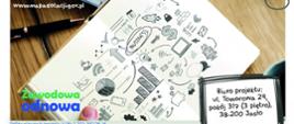 kartka papieru z różnymi małymi rysunkami 
