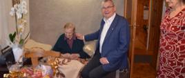 Pani Janina Markowska oraz Wójt Gminy Brańsk Andrzej Jankowski