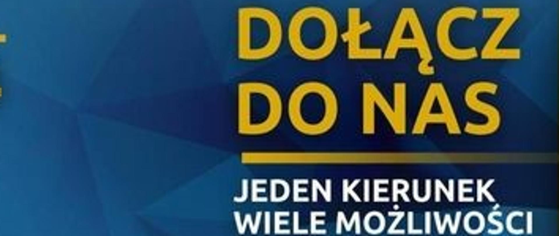 niebiesko żółty obraz z żołnierze w tle napis Dobrowolna ZSW terminy 2024. Dołącz do nas. Jeden kierunek wiele możliwości. www. zostanZolnierzem.pl