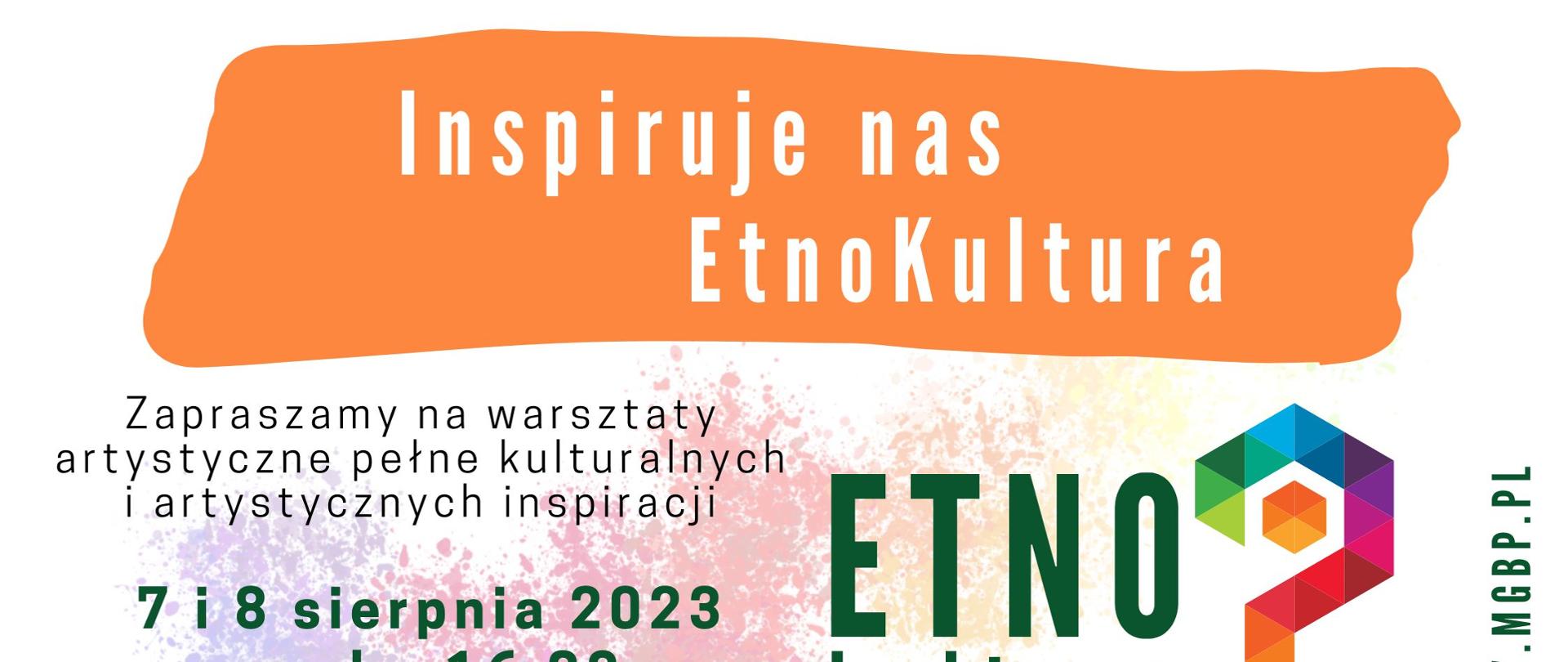 biały napis na pomarańczowym tle
