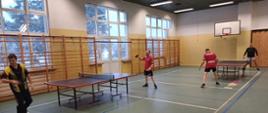 Akcja meczowa w wykonaniu zawodników drużyn Popławy - Hajnówka