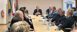 Uroczysta sesja - podpisanie porozumienia o kontynuacji współpracy z Gminą Redzikowo.