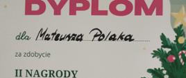Dyplom laureata konkursu