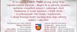 Życzenia z okazji Dnia Matki