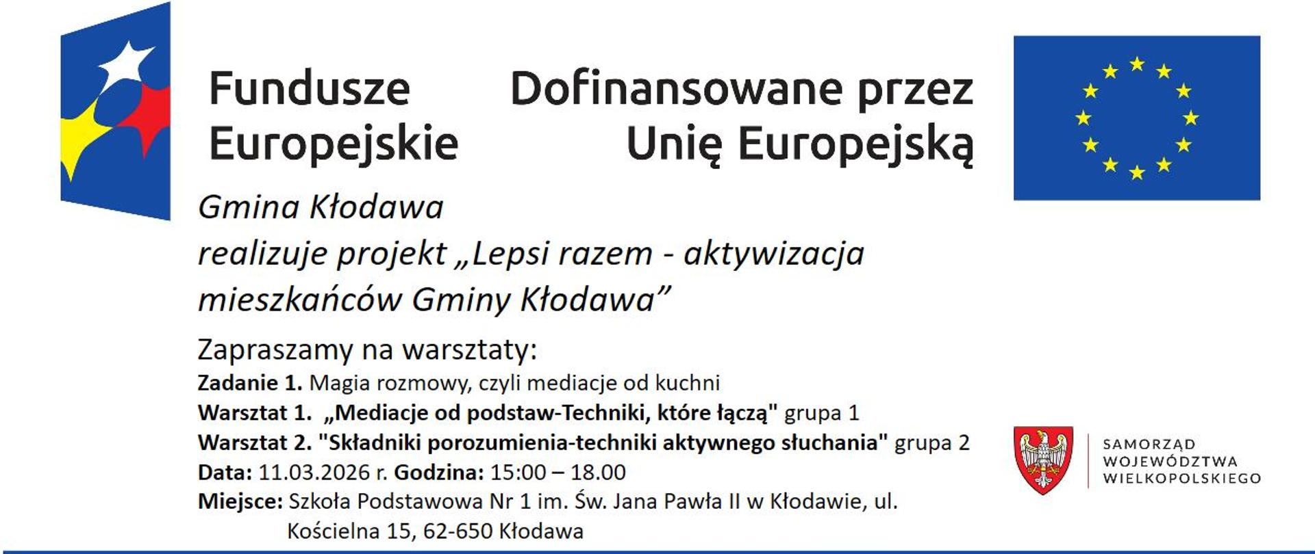 Zapraszamy do udziału na kolejne warsztaty