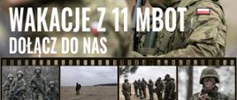 grafika przedstawia biały napis WAKACJE Z !! MBOT DOŁĄCZ DO NAS