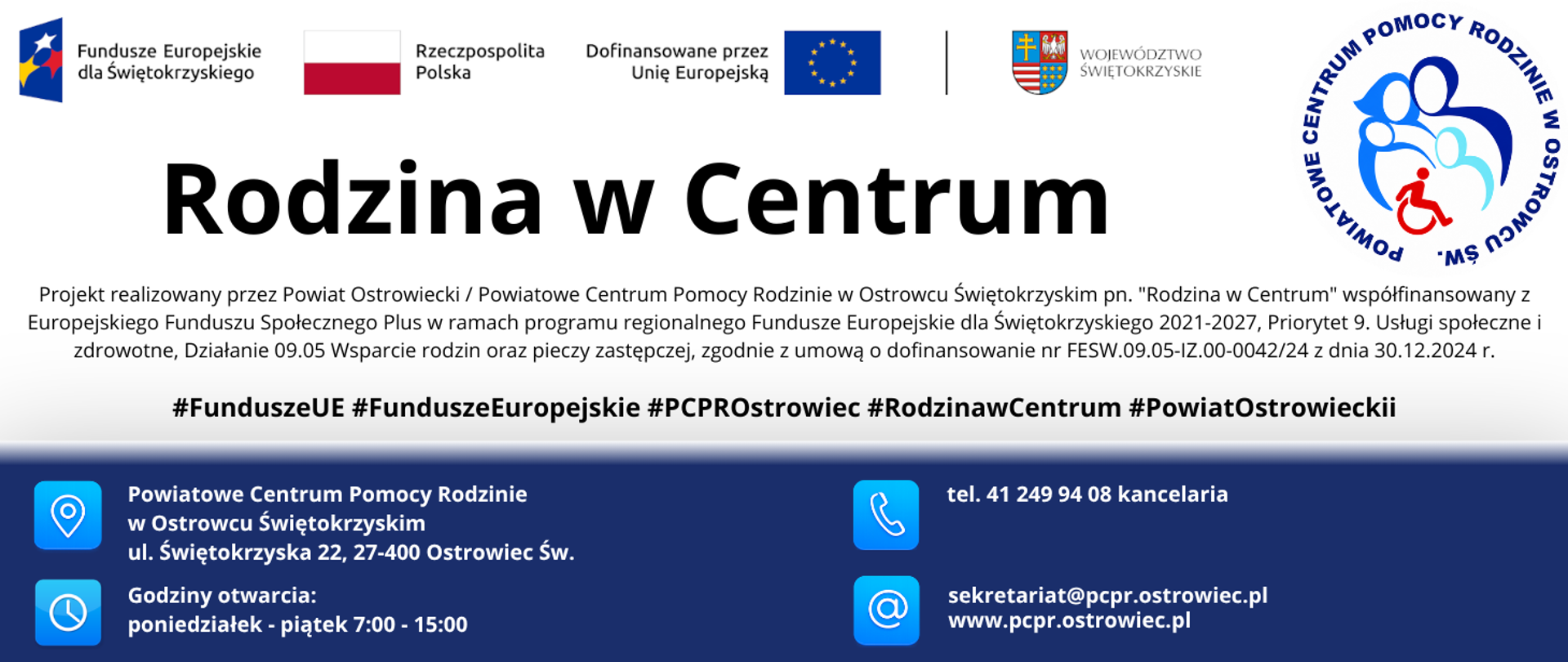 Bezpłatne zajęcia wspierające w ramach realizacji projektu Rodzina w Centrum