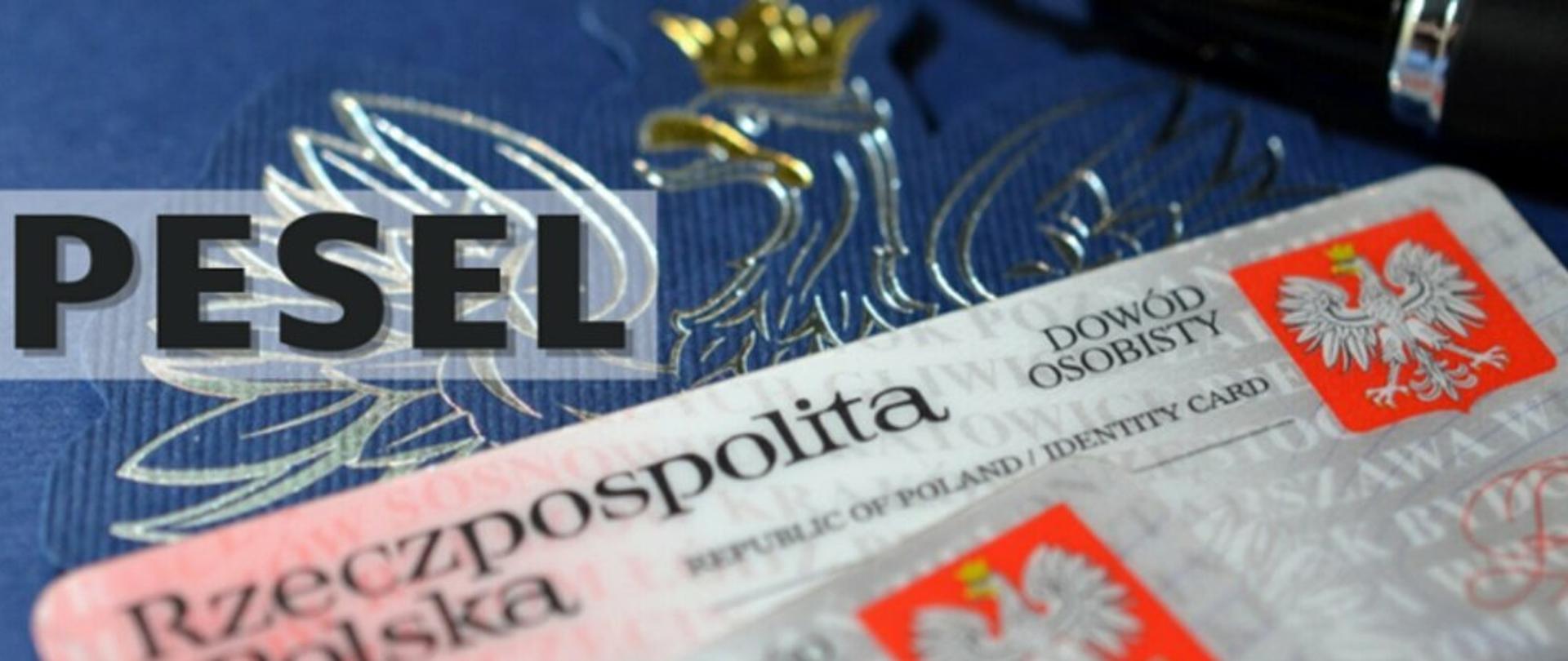 Dowód z napisem Pesel