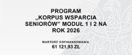 Korpus Wsparcia Seniorów 2026