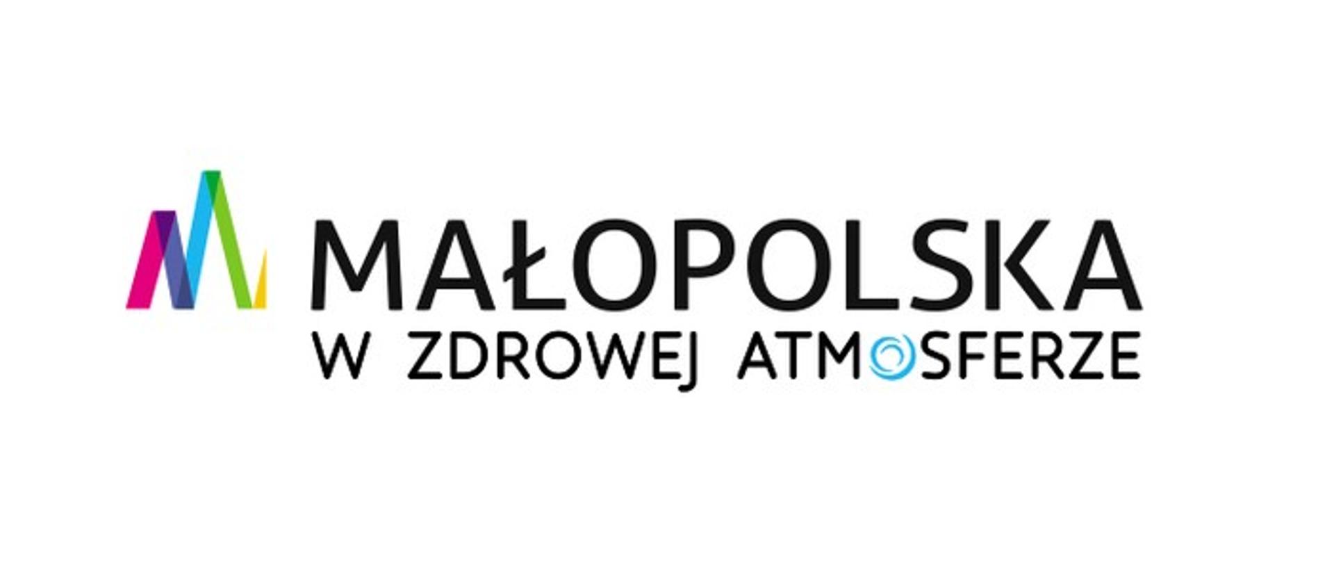 zdjęcie przedstawia na białym tle logo Małopolska w zdrowej atmosferze