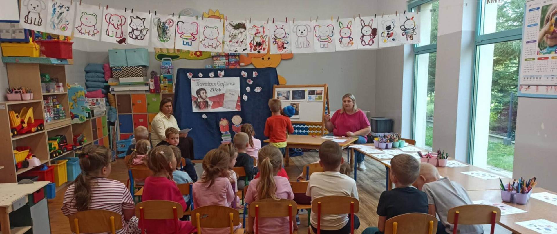 Przedszkolaki ze Szkoły Podstawowej im. Jana Pawła II w Żarnowie w Narodowym Czytaniu 