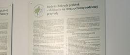 X-baner prezentujący informację o działaniach na rzecz ochrony rodzimej przyrody