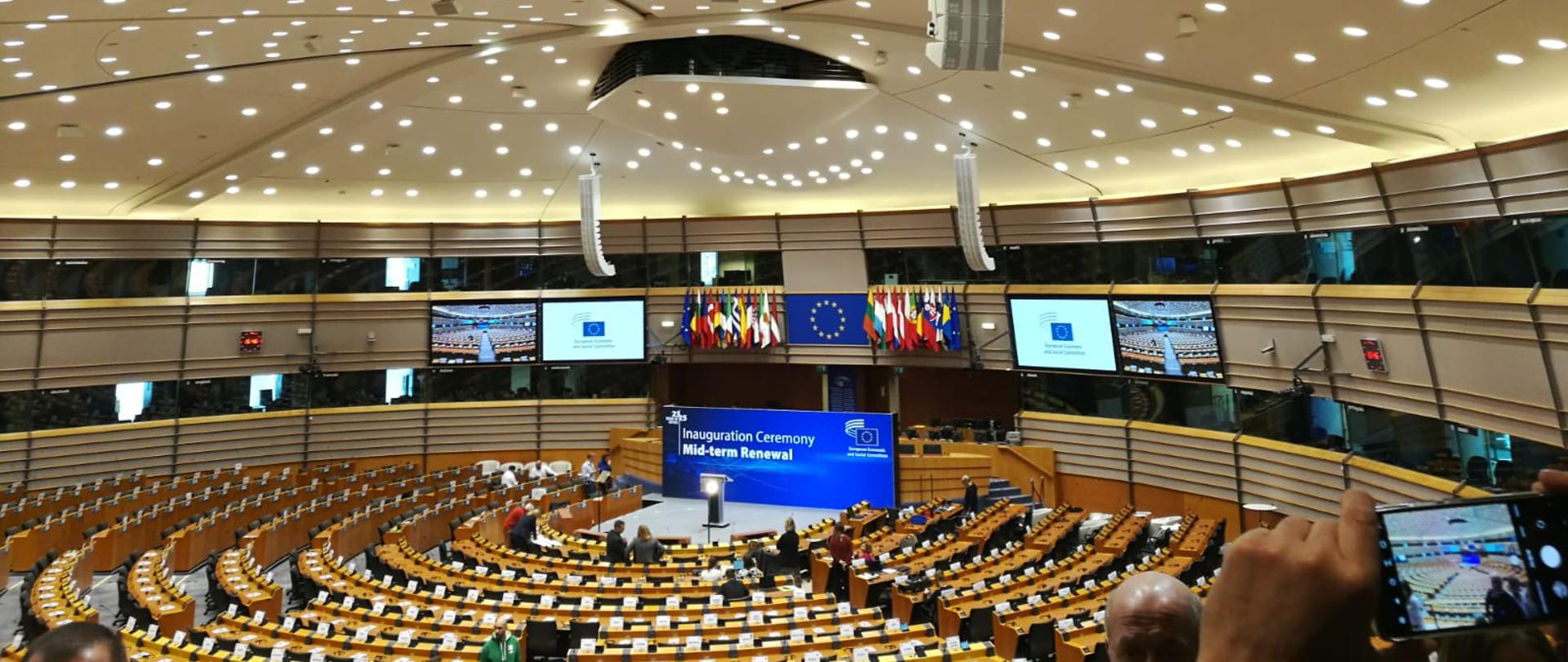 Na sali Parlamentu Europejskiego