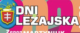 plakat w kolorach różu i pomarańczy zaproszenie na dni leżajska w tle data 2025 