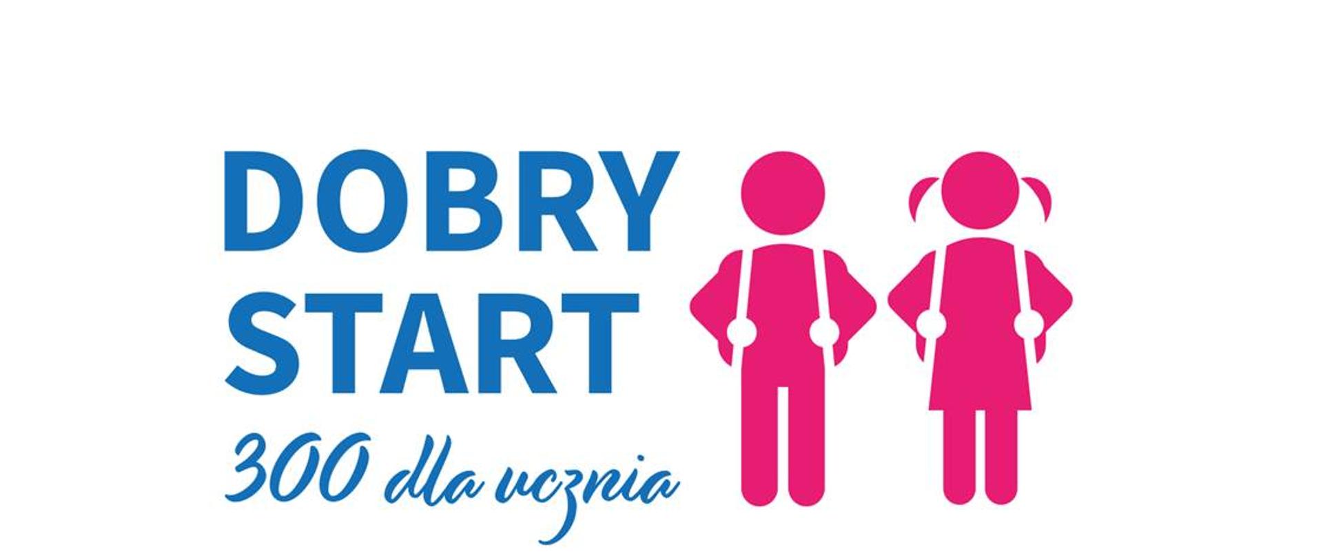 Niebieski napis Dobry start 300 dla ucznia. Na prawo różowe postacie chłopca i dziewczynki trzymające szelki od plecaków.
Poniżej tekst: Od 1 lipca 2021r. wniosek o świadczenie Dobry start 300+ dla ucznia możesz złożyć tylko elektronicznie: Na platformie Usług Elektronicznych PUE ZUS www.zus.pl
przez bankowość elektroniczną
na portalu empatia.mpips.gov.pl
Jeśli nie masz profilu PUE przyjdź na spotkanie z ekspertem ZUS, który założy go za Ciebie.
Zapraszamy termin 4 sierpnia 2021 roku godz. 9:00-14:00, miejsce: Urząd Gminy Zabrodzie ul. Wł. St. Reymonta 51 sala konferencyjna 1 piętro.