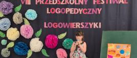 Przedszkolaki w trakcie prezentowania wierszyków