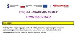PROJEKT "AKADEMIA KOBIET" TRWA REKRUTACJA