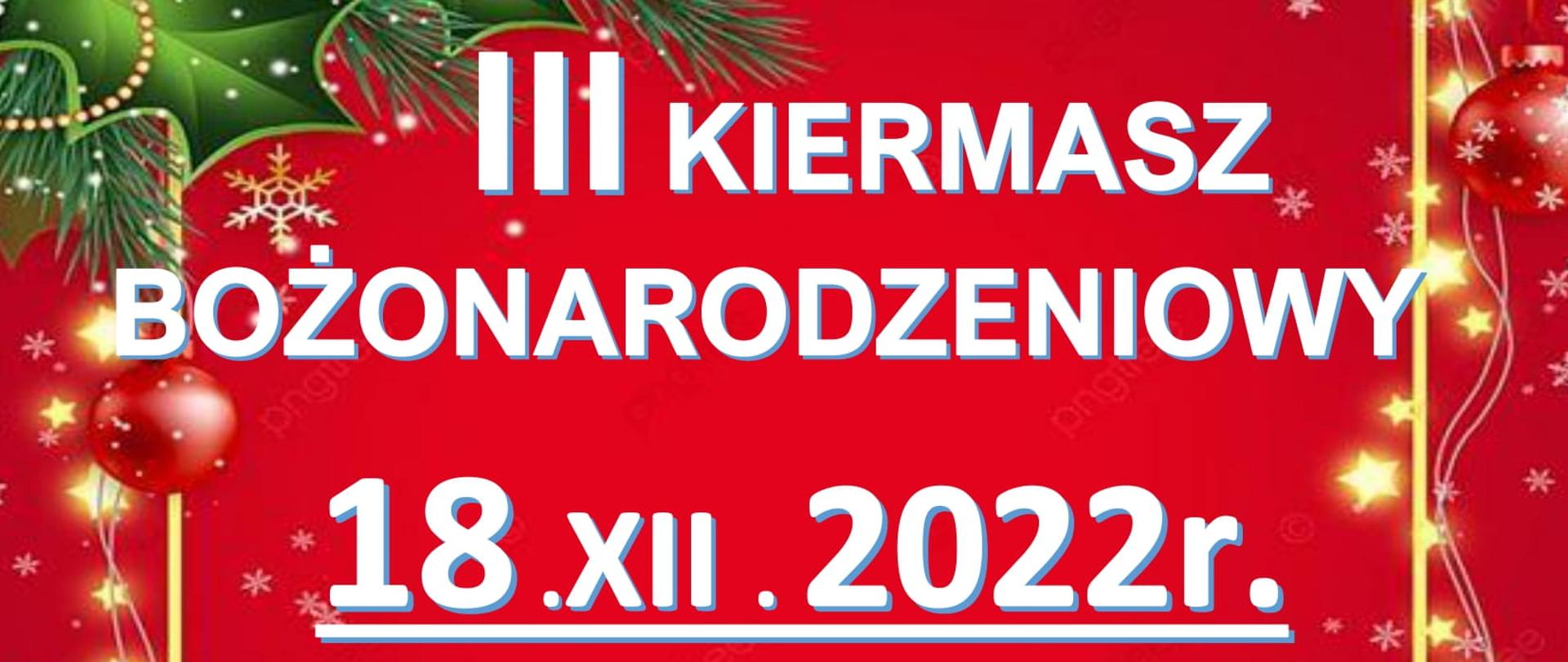 III Kiermasz Bożonarodzeniowy