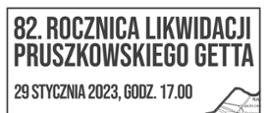 Obchody 82. rocznicy likwidacji getta pruszkowskiego - plakat